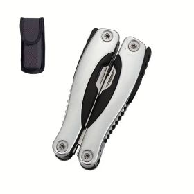 "Tactical Survival Tool Set - Professional Stainless Steel Pliers with Built-in Knife" (Color: Silvery camping outdoor special)